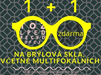 1 + 1 zdarma na brýlová skla – akce prodloužena do 6.1.2023